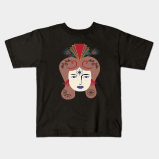 Woman with head jewelry Kids T-Shirt